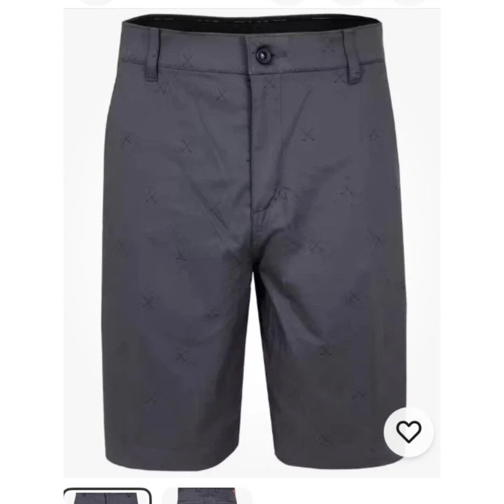 Nike Printed Chino Shorts mens Sz 30 New Grey Standard Fit Golf Clubs DA2892-07‎